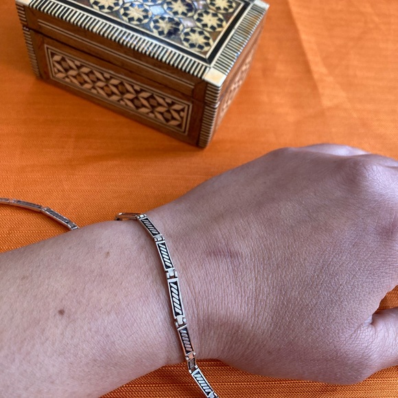 Silver 925 original stamped bracelet for men - Picture 7 of 11